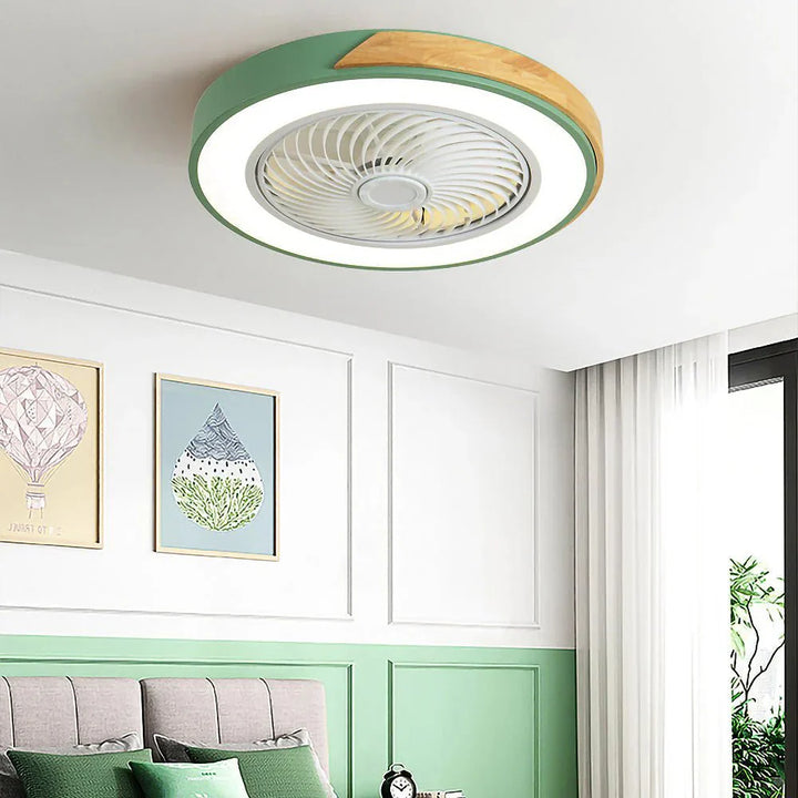 Ventilateurs de plafond LED en bois